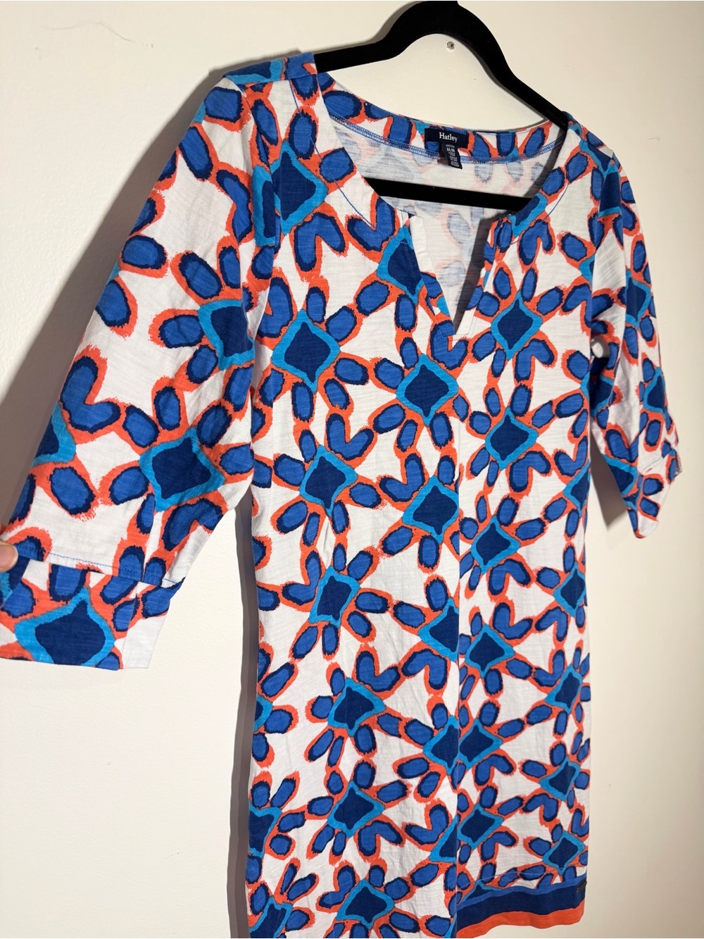 Hatley Blue & Orange Printed Dress – Size M